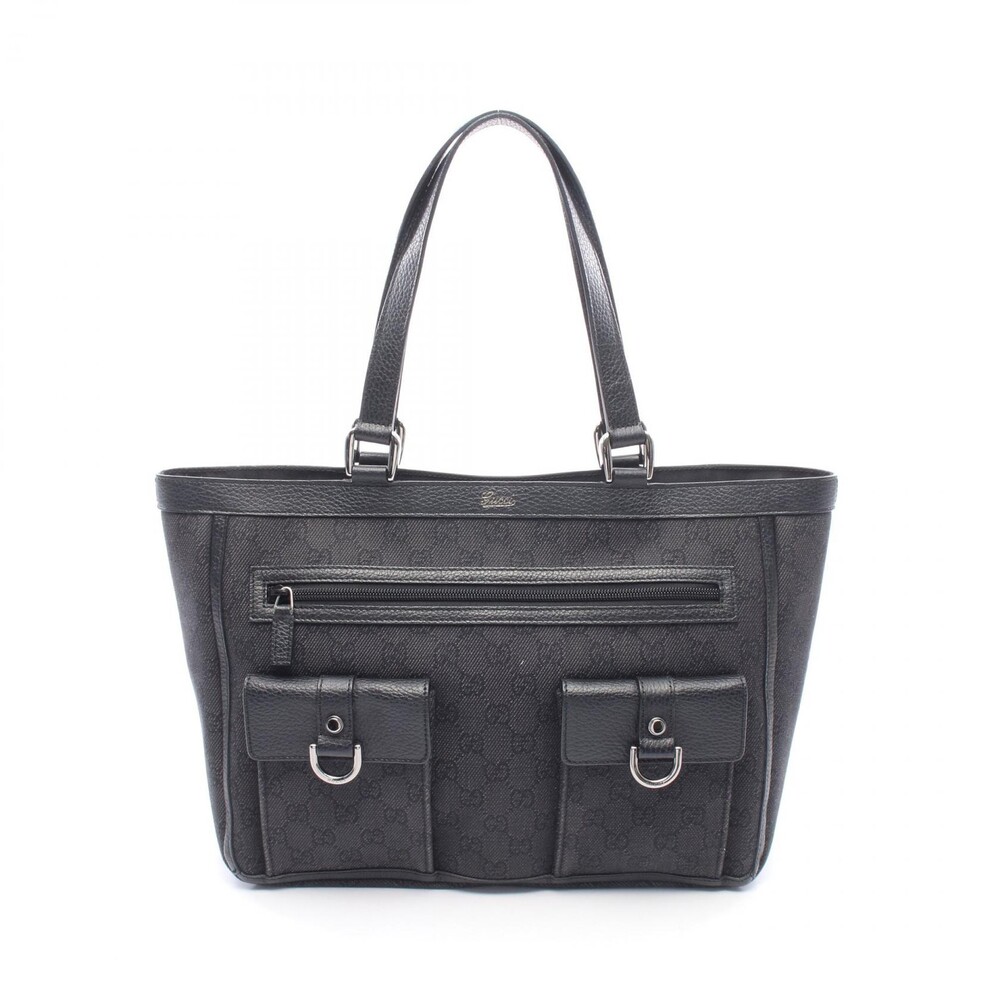 Gucci Abbey Gg Canvas Tote Bag Leather #300751G91B
